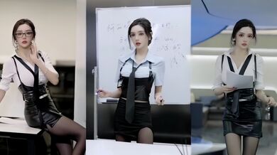 PMV剧情剪辑 你的高冷女上司背后的秘密 白天高冷女神 晚上化身淫荡母狗 OL装下禁忌狂欢！